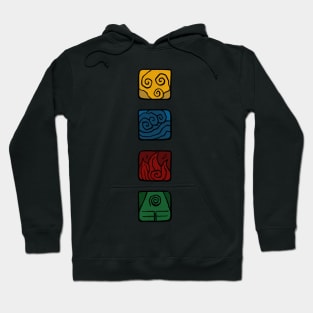 Avatar Elements Last Airbender Anime Show Icons Hoodie